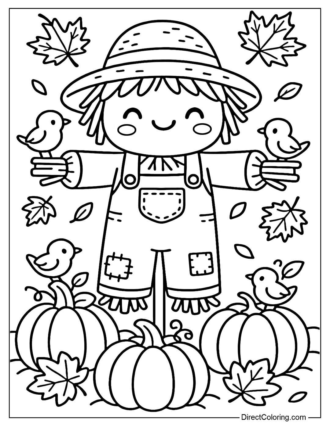 free printable scarecrow coloring page free printable scarecrow coloring page
