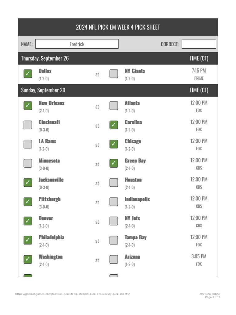 nfl week 7 printable pick sheet nfl week 7 printable pick sheet