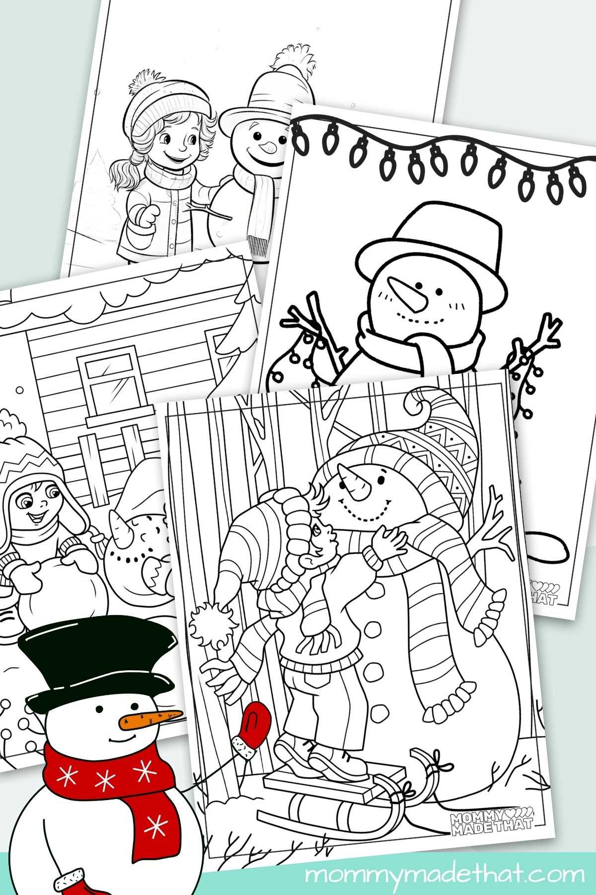 printable cute snowman coloring pages printable cute snowman coloring pages